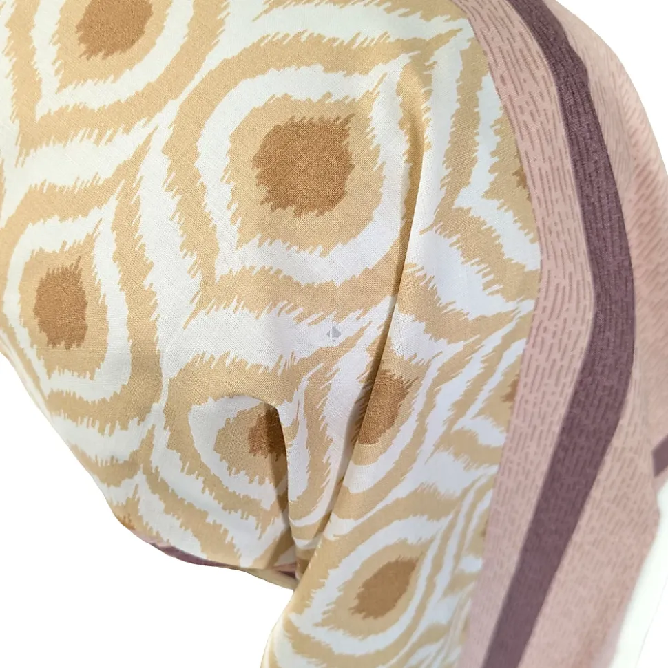 Taie de traversin 240x43 cm coton INOUK rose/beige