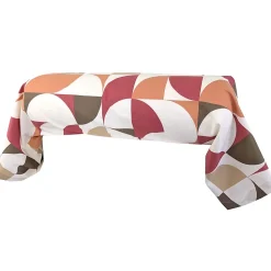 Taie de traversin 140x43 cm en 100% percale MODULO blanc acajou