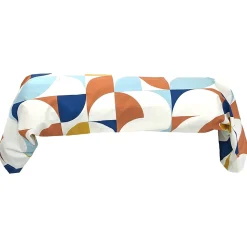 Taie de traversin 200x43 cm percale de coton MODULO bleu cobalt