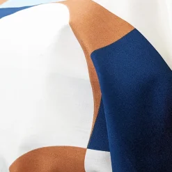 Taie de traversin 200x43 cm percale de coton MODULO bleu cobalt