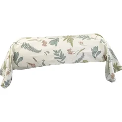Taie de traversin 140x43 cm percale 100 % coton FÉÉRIE Blanc sauge