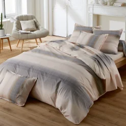 Taie de traversin 140x43 cm percale coton ESTEBAN Beige