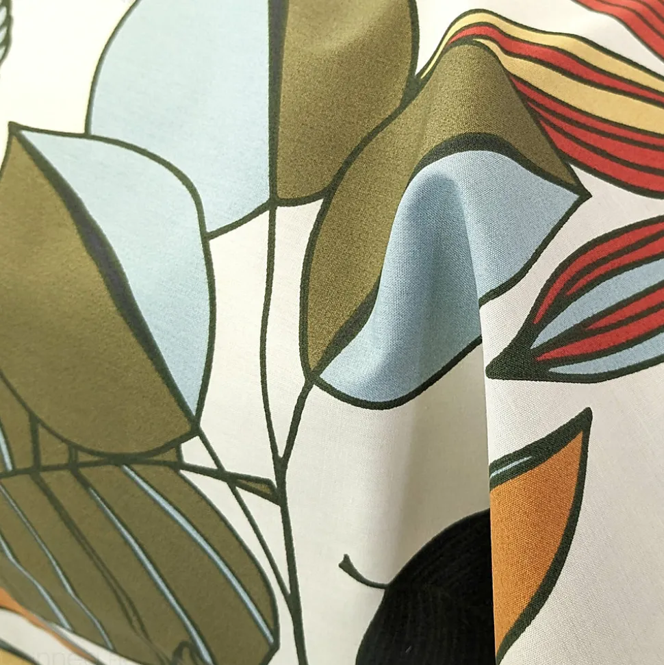 Taie de traversin 43X200 cm percale coton CASCADE vert Sauge