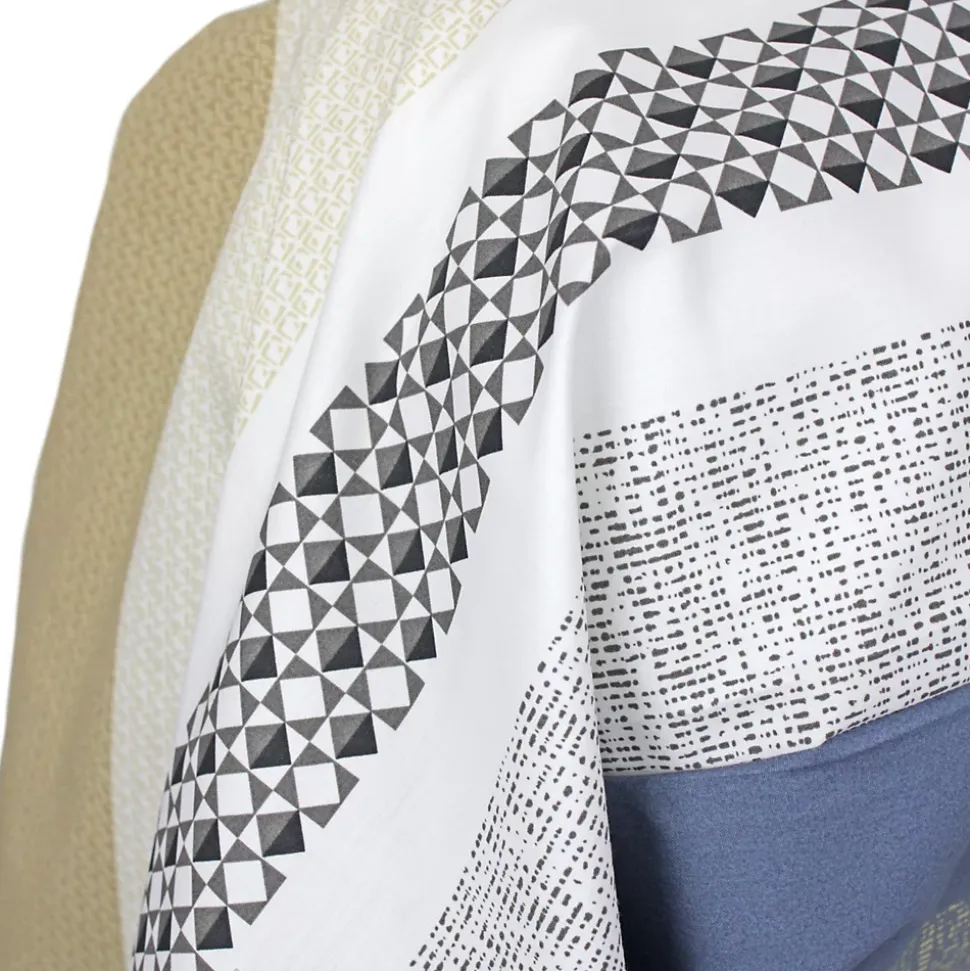 Taie de traversin 200x43 cm percale coton MARLOW acier