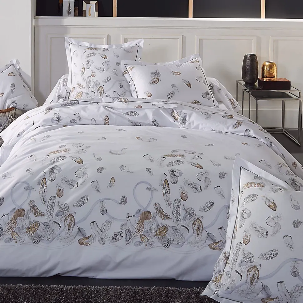 Taie de traversin 240x43 cm Percale pur coton PLUMES