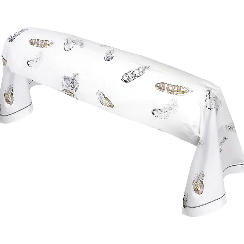 Taie de traversin 240x43 cm Percale pur coton PLUMES