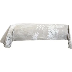 Taie de traversin 140x43 cm satin de coton CAYENNE beige ficelle