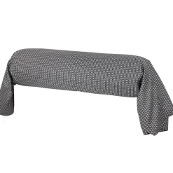Taie de traversin 240x43 cm satin de coton ENZO noir