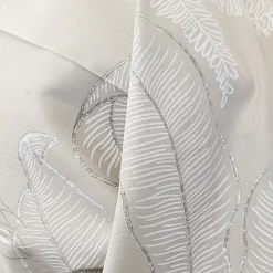 Taie de traversin 240x43 cm satin de coton CAYENNE beige ficelle