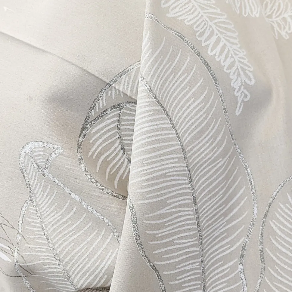 Taie de traversin 240x43 cm satin de coton CAYENNE beige ficelle