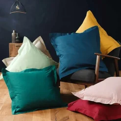 Taie d'oreiller 57 fils sable 63x63cm - 63x63cm - Sable