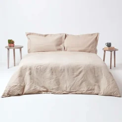 Taie d'oreiller à  volants écru en lin lavé, 50x75 cm - HOMESCAPES