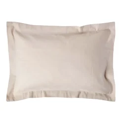 Taie d'oreiller à  volants écru en lin lavé, 50x75 cm - HOMESCAPES