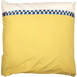 Taie d'oreiller bicolore 65x65 cm percale coton ROMY Ambre