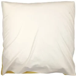 Taie d'oreiller bicolore 65x65 cm percale coton ROMY Ambre
