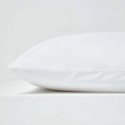 Taie d'oreiller blanc 100% coton égyptien 200 fils, 50x75 cm - HOMESCAPES