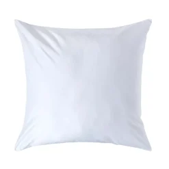 Taie d'oreiller blanc en satin de coton égyptien 1000 fils, 80x80 cm - HOMESCAPES
