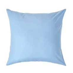 Taie d'oreiller bleu 100% coton égyptien 200 fils, 80x80 cm - HOMESCAPES