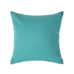 Taie d'oreiller bleu canard 100% coton égyptien 200 fils, 40x40 cm - HOMESCAPES