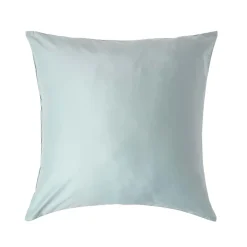 Taie d'oreiller bleu givré en coton égyptien bio 400 fils, 80x80 cm - HOMESCAPES