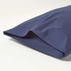 Taie d'oreiller bleu marine 100% coton égyptien 200 fils, 50x75 cm - HOMESCAPES