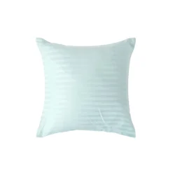 Taie d'oreiller bleu satin rayé en coton égyptien 330 fils, 40x40 cm - HOMESCAPES