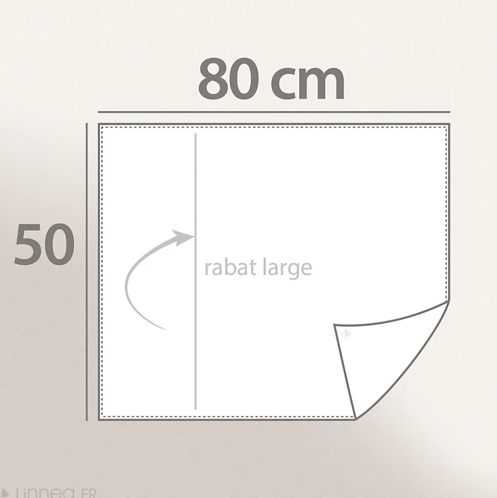 Taie d'oreiller brodée 50x80 cm en percale de coton PASSE MONTAGNE bleu givré