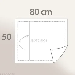 Taie d'oreiller brodée 50x80 cm en satin de coton NINA blanc