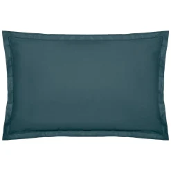 Taie d'oreiller Carina coton 50x70cm bleu orage - Atmosphera