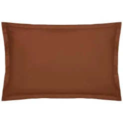 Taie d'oreiller Carina coton 50x70cm rose terracotta - Atmosphera