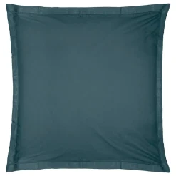 Taie d'oreiller Carina coton 63x63cm bleu orage - Atmosphera
