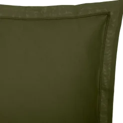 Taie d'oreiller Carina coton 50x70cm vert kaki - Atmosphera