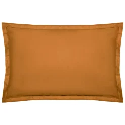 Taie d'oreiller Carina coton 50x70cm jaune cumin - Atmosphera