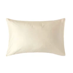Taie d'oreiller écru en coton égyptien bio 400 fils, 50x75 cm - HOMESCAPES