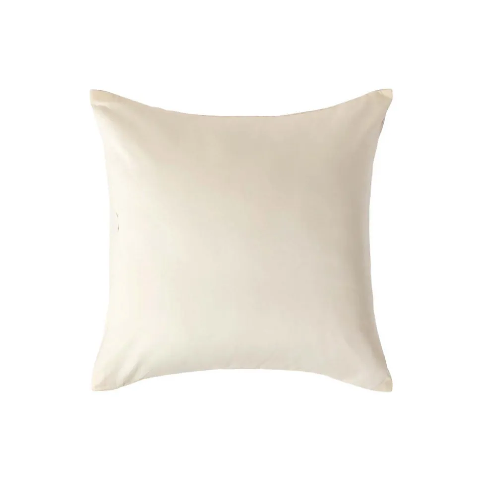 Taie d'oreiller écru en coton égyptien bio 400 fils, 40x40 cm - HOMESCAPES