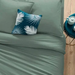 Taie d'oreiller en coton - vert céladon 50x70 cm - Atmosphera