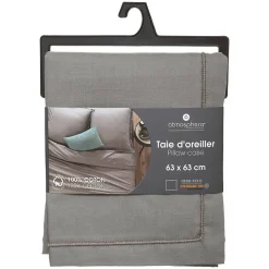 Taie d'oreiller en coton - gris 63x63 cm - Atmosphera