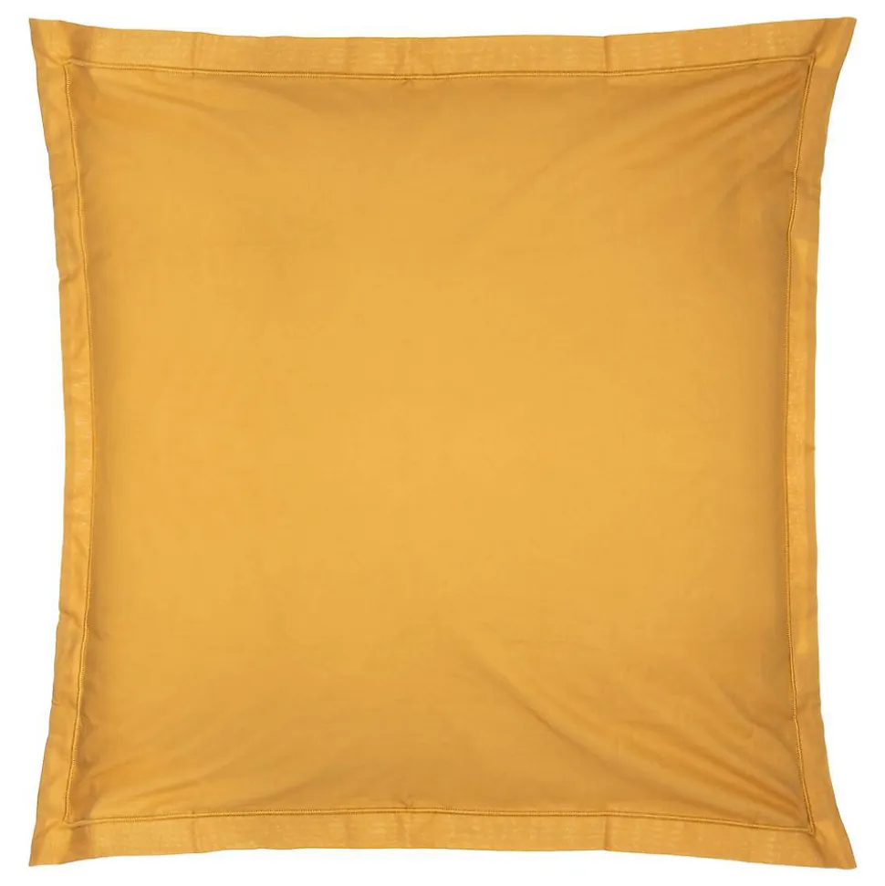 Taie d'oreiller en coton - jaune moutarde 63x63 cm - Atmosphera
