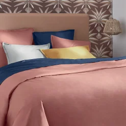 Taie d'oreiller en coton - jaune moutarde 63x63 cm - Atmosphera