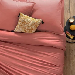 Taie d'oreiller en coton - rose blush 50x70 cm - Atmosphera