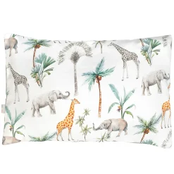 Taie d'oreiller en coton réversible Safari