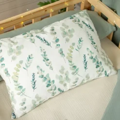 Taie d'oreiller en coton réversible Eucalyptus