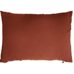 Taie d'oreiller en double gaze de coton 50 x 70 cm Terracotta