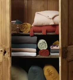 Taie d'oreiller en double gaze de coton 50 x 70 cm Romarin