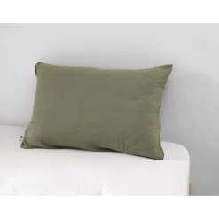 Taie d'oreiller en double gaze de coton 50 x 70 cm Romarin