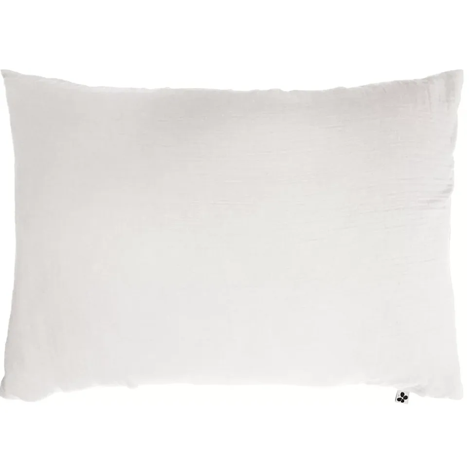 Taie d'oreiller en double gaze de coton 50 x 70 cm Blanc
