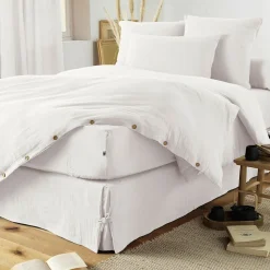 Taie d'oreiller en double gaze de coton 50 x 70 cm Blanc