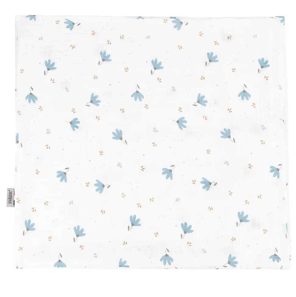 Taie d'oreiller en gaze de coton Bleuet