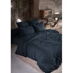 Taie d'oreiller "Gaïa" 60 x 60 cm & 50 x 70 cm "Gaze de Coton" - Gaïa Minuit - 60 x 60 cm