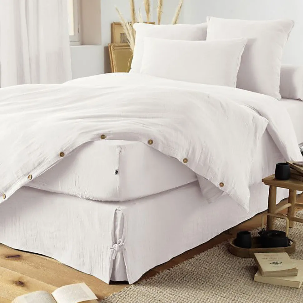 Taie d'oreiller "Gaïa" 60 x 60 cm & 50 x 70 cm "Gaze de Coton" - Gaïa Chantilly - 60 x 60 cm